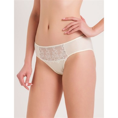 Magic Form 285 Önü Güpürlü Yüksek Bel Külot - Ekru