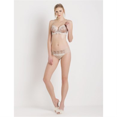 Magic Form 285 Önü Güpürlü Yüksek Bel Külot - Vizon