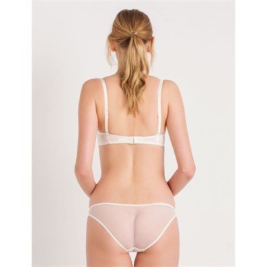 Magic Form 292 Brode Dantelli Geniş Kenarlı Normal Külot - Ekru