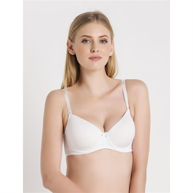 Magic Form 3045 İnce Süngerli Düz Kumaşlı Sütyen - Beyaz