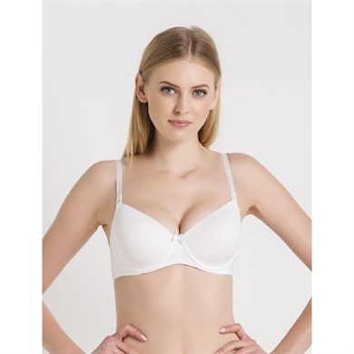 Magic Form 3045 İnce Süngerli Düz Kumaşlı Sütyen - Beyaz