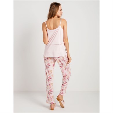 Magic Form 32630 Penye Üçlü Pijama Takımı - Pembe
