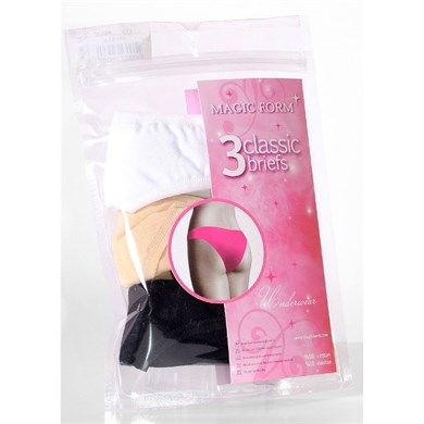 Magic Form 333 Düz Penye Kumaşlı Üçlü Paket Normal Külot - Mix