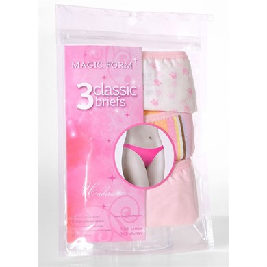 Magic Form 337 Çiçekli Penye Kumaşlı Üçlü Paket Normal Külot - Mix