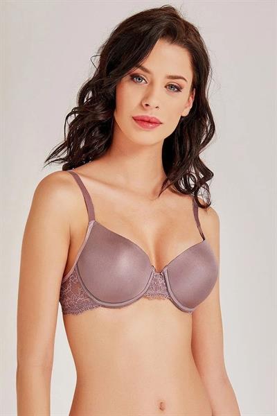 Magic Form 3589 Yumuşak Süngerli Dantelli Sütyen - Çinko