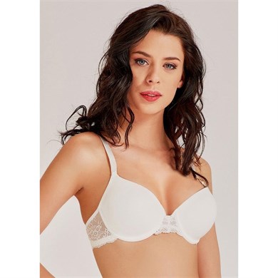 Magic Form 3589 Yumuşak Süngerli Dantelli Sütyen - Ekru