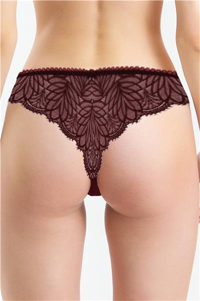 Magic Form 385 Kadın Dantelli Külot-Bordo