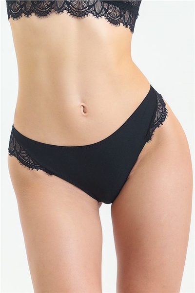 Magic Form 385 Kadın Dantelli Külot-Siyah