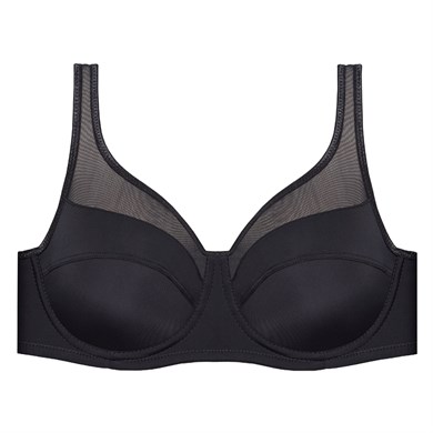 Magic Form 3983 Süngersiz Düz Kumaşlı Toparlayıcı Sütyen - Siyah