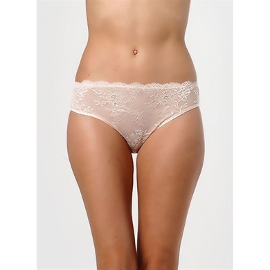 Magic Form 410 Yüksek Belli Dantelli Normal Külot - Ekru