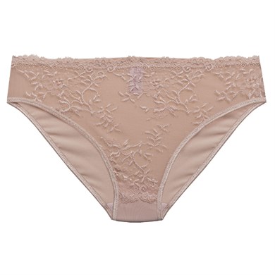 Magic Form 410 Yüksek Belli Dantelli Normal Külot - Vizon