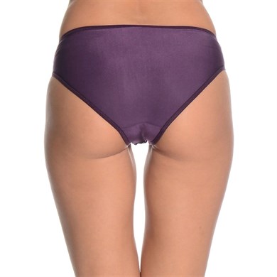 Magic Form 410 Yüksek Belli Dantelli Normal Külot - Mürdüm