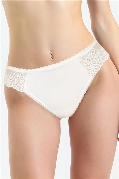 Magic Form 412 Kadın Arkası Dantel Brazilyan Külot-Ekru