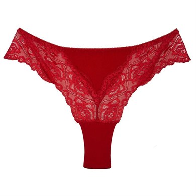Magic Form 423 Dantelli Kumaş Detaylı Külot - Kırmızı