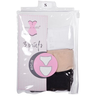 Magic Form 433 Penye Kumaşlı Yüksek Belli Üçlü Paket Normal Külot - Mix