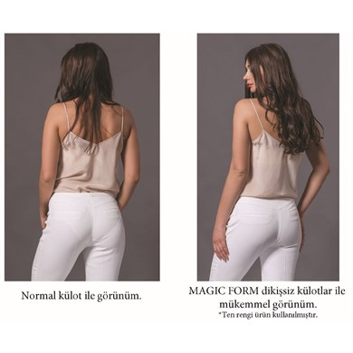 Magic Form 453 Lazer Kesim Dikişsiz Normal Külot - Beyaz