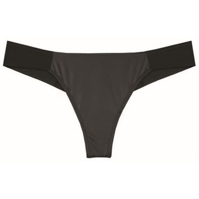 Magic Form 459 Deri Kumaşlı Brazil String Külot - Siyah