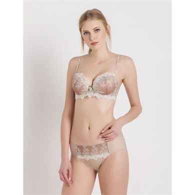 Magic Form 4592 Brode Dantelli Süngerli Sütyen - Vizon