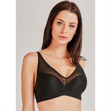 Magic Form 4636 Balensiz Süngerli Tüllü Sütyen - Siyah