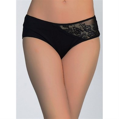 Magic Form 467 Pamuklu Dantelli Normal Külot - Siyah