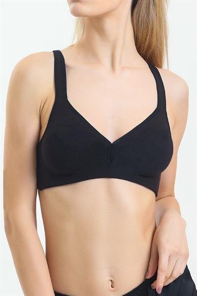 Magic Form 4722 Kadın Balensiz Pamuklu Sporcu Sütyen-Siyah