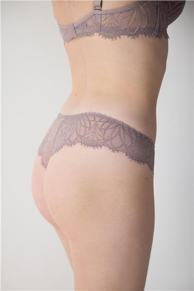 Magic Form 486 Kadın Arkası Dantelli Taşlı String Külot-Çinko