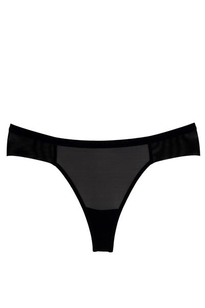 Magic Form 498 Kadın Tül Detaylı Brazil Külot-Siyah