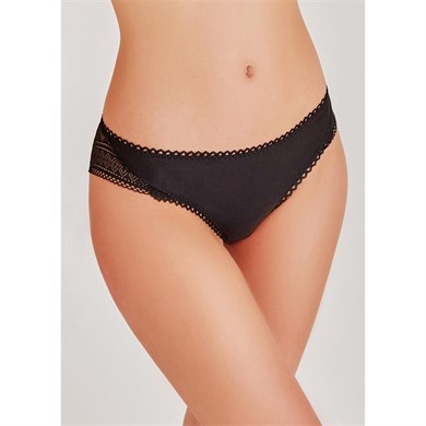 Magic Form 548 Zigzag Dantelli Normal Külot - Siyah