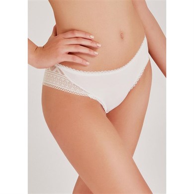 Magic Form 548 Zigzag Dantelli Normal Külot - Ekru
