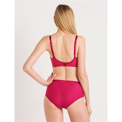 Magic Form 5738 Düz Kumaşlı İnce Süngerli Büyük Beden Toparlayıcı Sütyen - Vişne