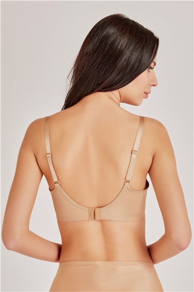 Magic Form 5738 Düz Kumaşlı İnce Süngerli Büyük Beden Toparlayıcı Sütyen - Koyu Ten