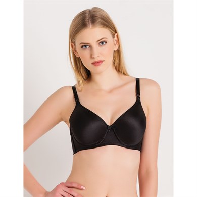 Magic Form 5738 Düz Kumaşlı İnce Süngerli Büyük Beden Toparlayıcı Sütyen - Siyah