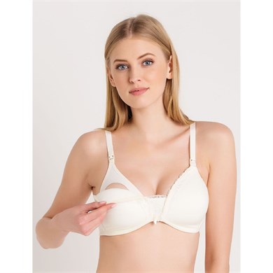 Magic Form 5761 Fisto Dantelli İnce Süngerli Emzirme Sütyeni - Ekru