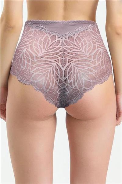 Magic Form 586 Kadın Yüksel Bel Arkası Dantelli Külot-Çinko