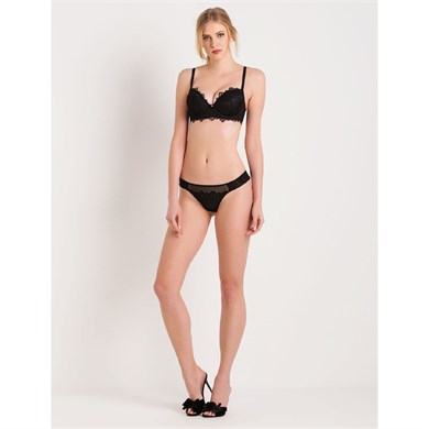 Magic Form 692 Brode Dantelli Brazil String Külot - Siyah
