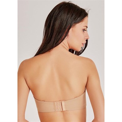 Magic Form 7038 Düz Kumaşlı Büyük Beden İnce Süngerli Askısız Sütyen - Ten