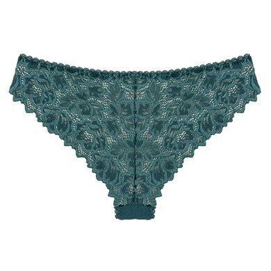 Magic Form 762 Önü Kumaş Arkası Dantel Brazil Külot - Petrol Yeşili