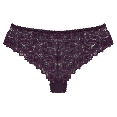 Magic Form 762 Önü Kumaş Arkası Dantel Brazil Külot - Mürdüm