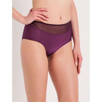 Magic Form 783 Geniş Kenarlı Yüksek Bel Tüllü Külot - Mürdüm