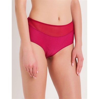 Magic Form 783 Geniş Kenarlı Yüksek Bel Tüllü Külot - Vişne