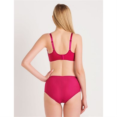 Magic Form 783 Geniş Kenarlı Yüksek Bel Tüllü Külot - Vişne