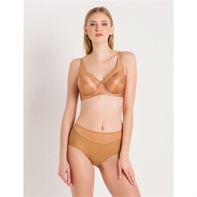 Magic Form 783 Geniş Kenarlı Yüksek Bel Tüllü Külot - Bakır