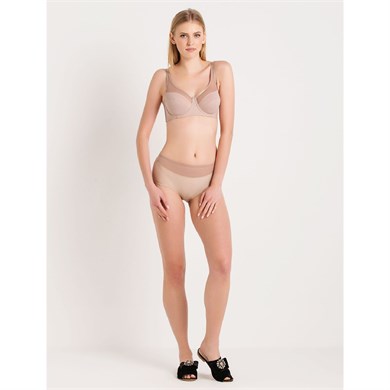 Magic Form 783 Geniş Kenarlı Yüksek Bel Tüllü Külot - Vizon