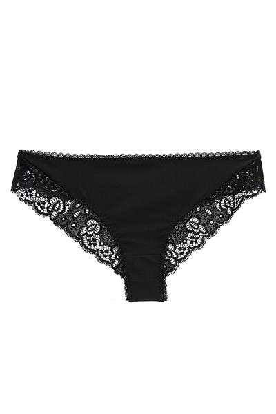 Magic Form 793 Kadın Önü Kumaş Arkası Dantel Külot-Siyah