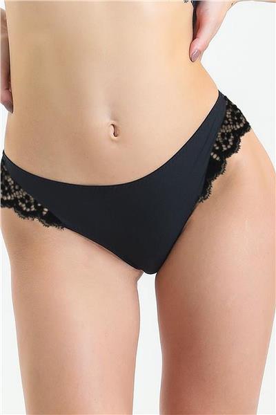 Magic Form 793 Kadın Önü Kumaş Arkası Dantel Külot-Siyah