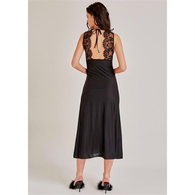 Magic Form 83494 Leylak Dantelli Gecelik - Siyah