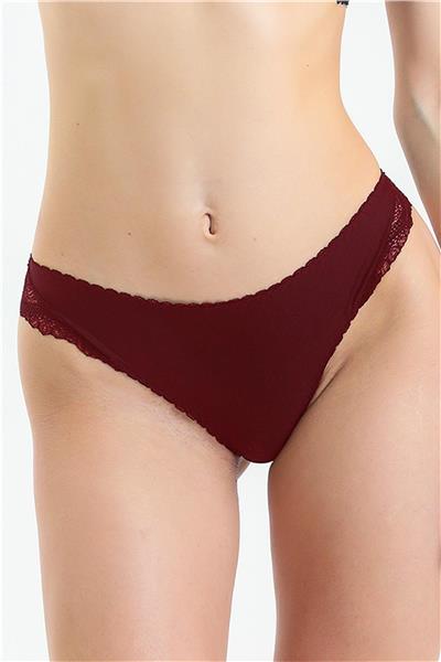 Magic Form 840 Kadın Önü Kumaş Arkası Dantel Külot-Bordo