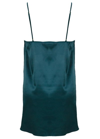 Magic Form 87430 Kadın İp Askılı Saten Gecelik-Petrol Yeşili