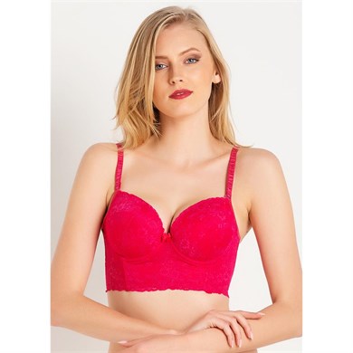 Magic Form 9235 Tüm Dantel Yarım Büstiyer - Fuşya