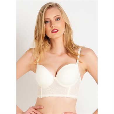 Magic Form 9235 Tüm Dantel Yarım Büstiyer - Ekru